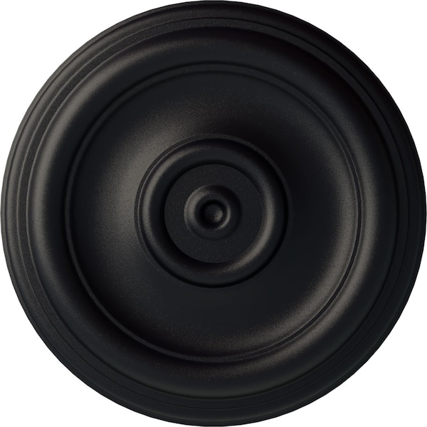 Ekena Millwork Traditional Ceiling Medallion (Fits Canopies up to 2 3/4"), Hand-Painted Steel Gray, 12"OD x 1"P CM12TRSGS - main